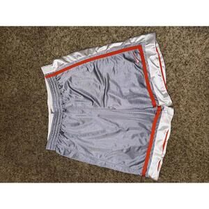 Vintage Nike Men’s Dry Basketball Training Silver Shiny White Shorts RARE